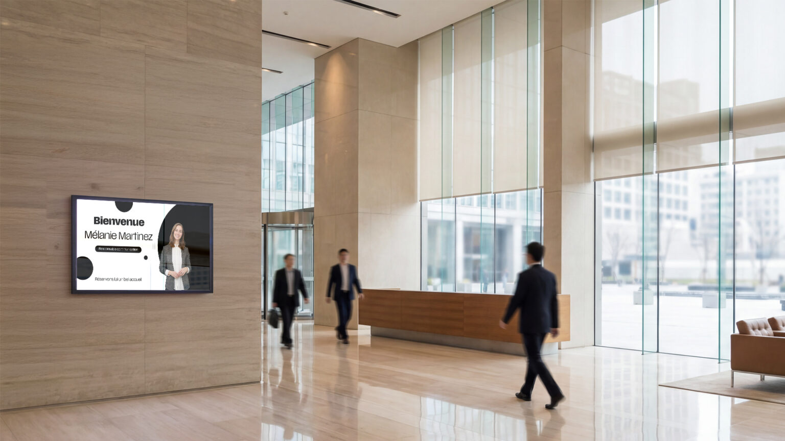 Accueil entreprise avec écran digital - Koesio TV